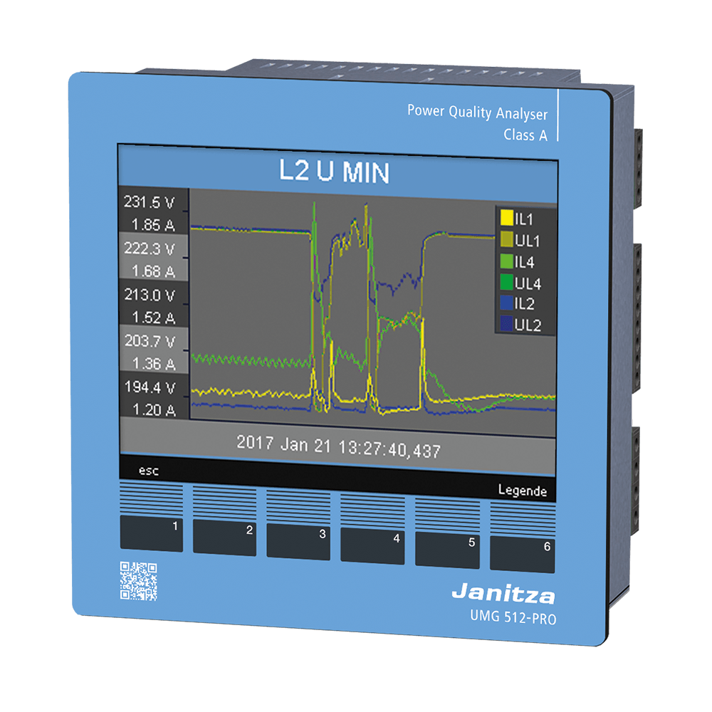 Janitza UMG 801 main unit with modular expansions